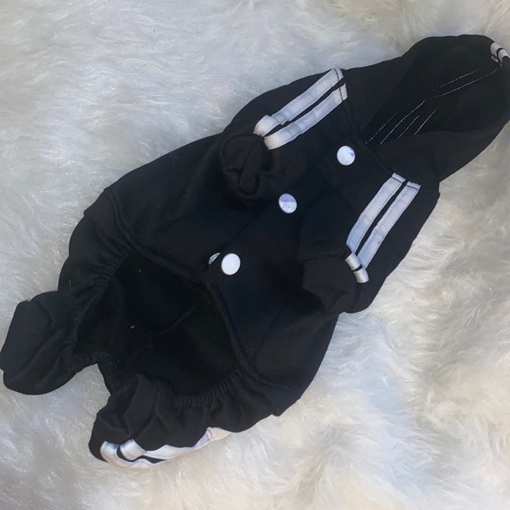 Adidog Black track suit for mini dog